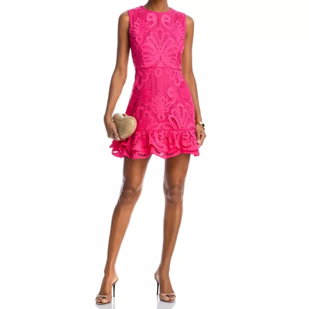 NWT Aqua Lace Flounce Sleeveless Dress